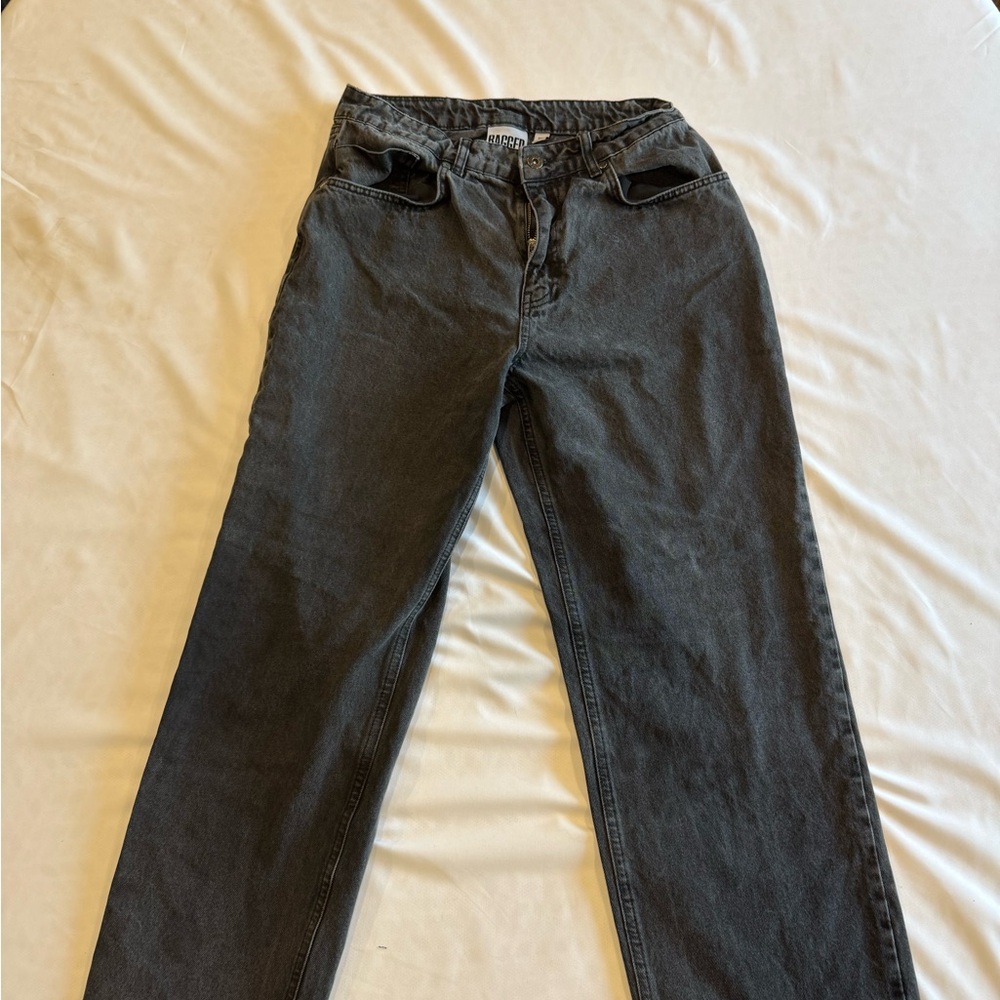 Women’s Ragged Jeans Black Denim Jeans‎ 30x29 - Picture 4 of 12